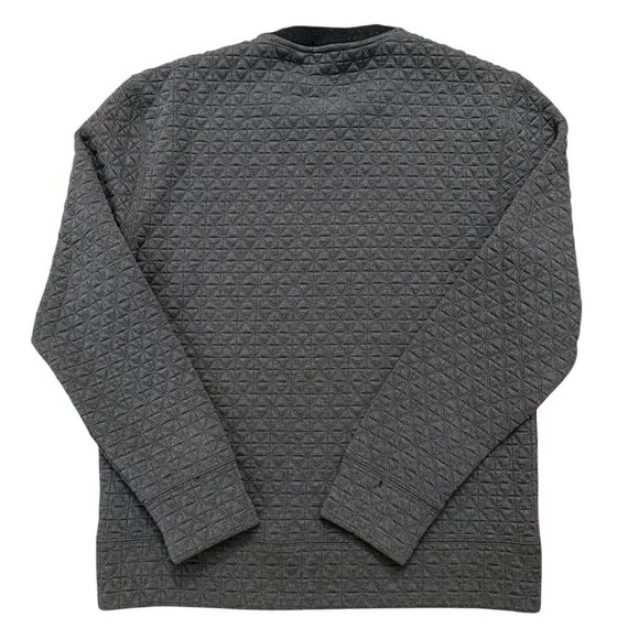 Club Monaco Sweatshirt Mens L Pullover Crewneck Quilted Textured Stretch Gray - Picture 2 of 7